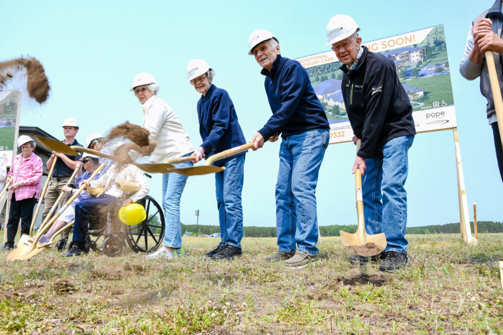 Crystal Brook residents at groundbreaking ceremony