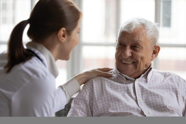 Home health care provider in a client's home
